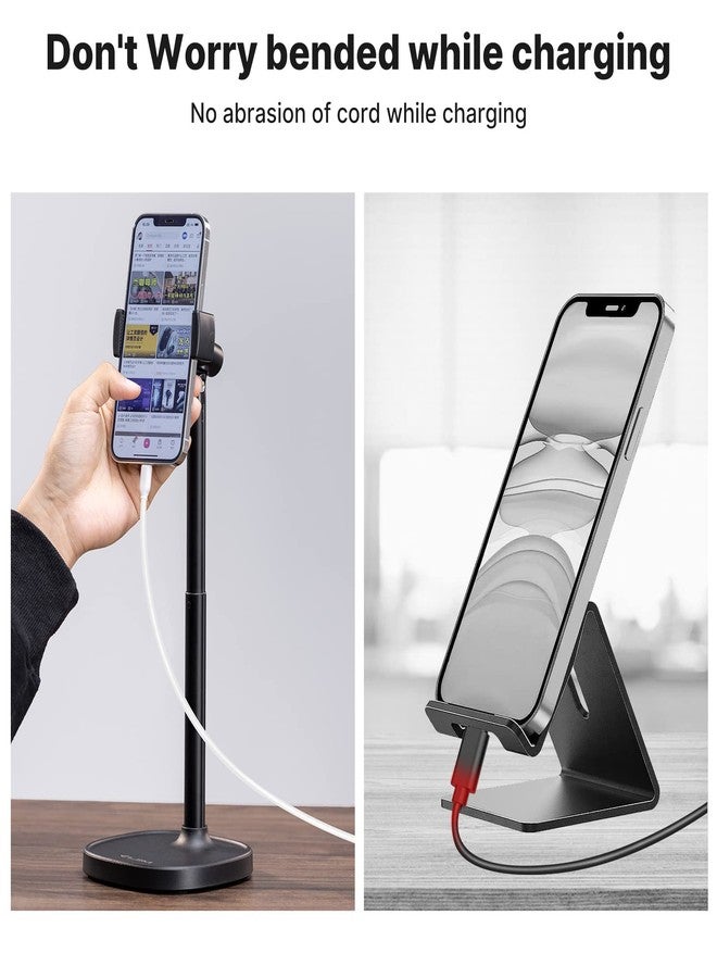 VIJIM Cell Phone Stand, Ulanzi Height Adjustable Phone Holder, Desk Phone Stand for All Mobile Phone, Desk Phone Holder for iPhone 14/13/12 Pro/XS Max/XR, Samsung Galaxy S22/S21/S20/S10 and Other Phones - Image 5